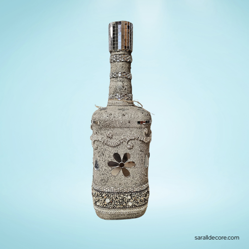 Botella De Arena y Plata Art Craft By Sara Padron